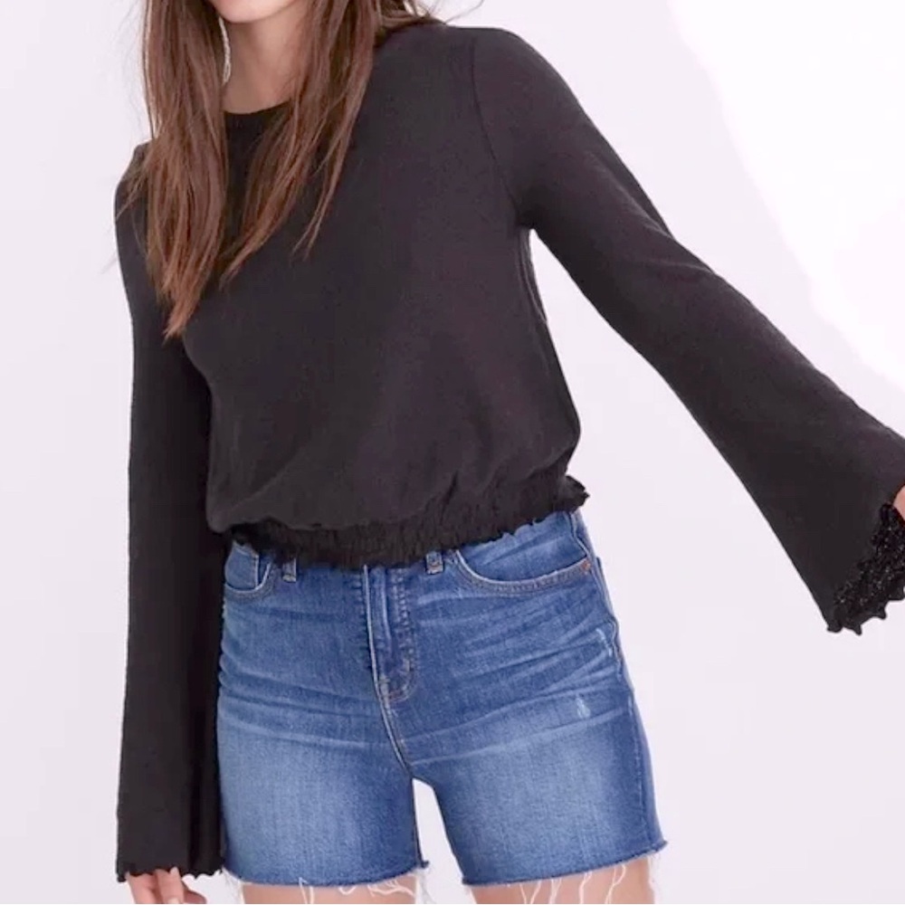 Madewell Texture & Thread Smocked Bell-Sleeve Top - Picture 11 of 11